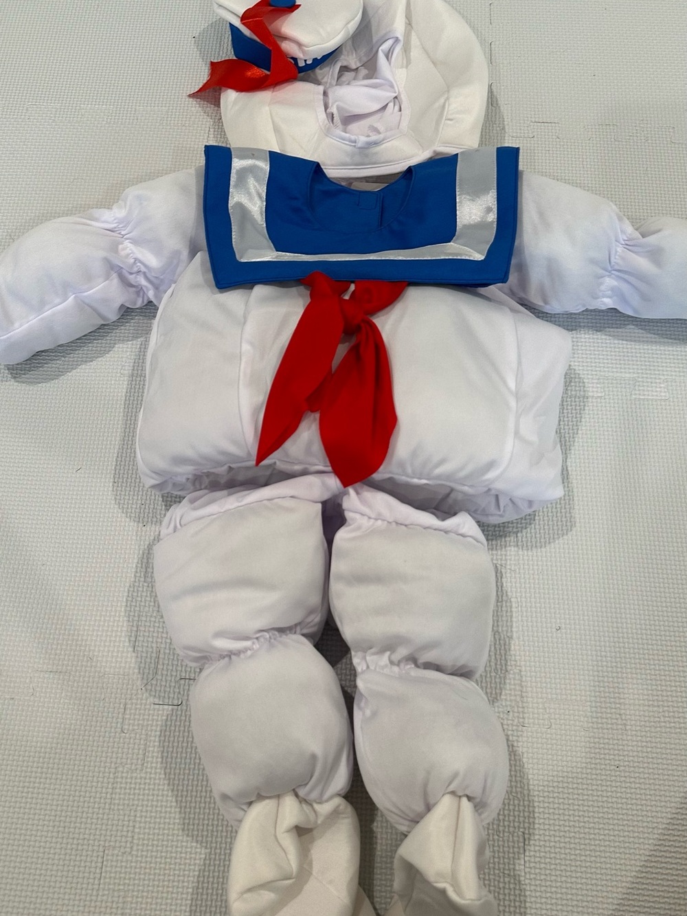 Official Ghostbusters Stay Puft Infant Costume - White, Blue, Red - Picture 2 of 5